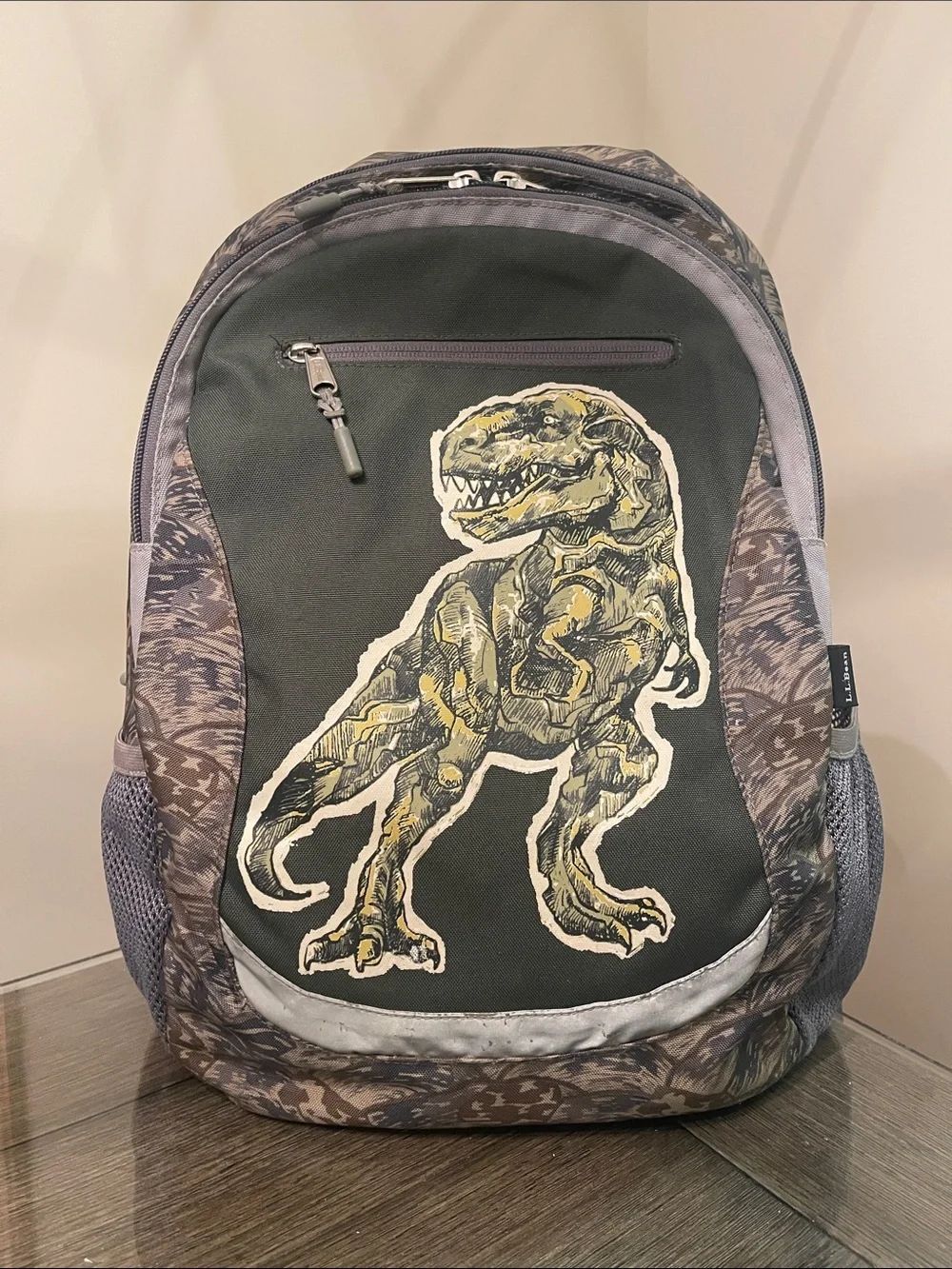 L.L. Bean T-Rex Dinosaur Camo Book bag - Backpack